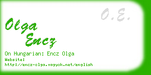 olga encz business card